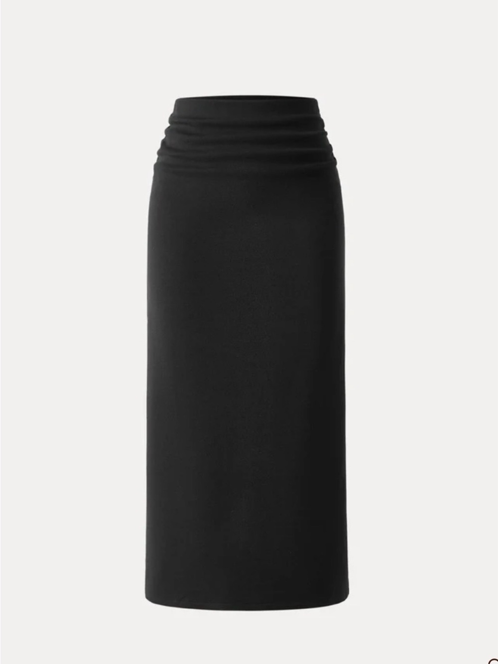 OGL MaxWarm Heat-Tech Ruched Side Pencil Maxi Skirt Black Size Small